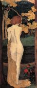Aristide Maillol two nudes in alandscapr oil painting on canvas